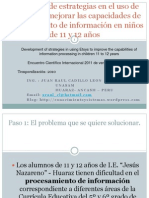 Desarrollo de Estrategias en El Uso de Etoys para Mejorar Las Capacidades de Procesamiento de Información en Niños de 11 y 12 Años