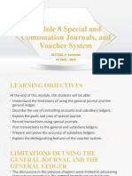 Module 8 Special and Combination Journals, and Voucher System