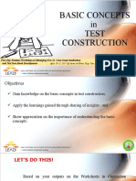 Basic Concepts in Test Construction