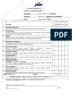 Assessment Sheet of Amardeep Kumar