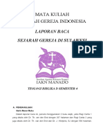 Laporan Baca 'Sejarah Gereja Sulawesi'