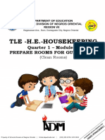 Tle Housekeeping 1st Module 6-Prepare Rooms For Guests (RG) (Clean Rooms) (For Teacher)