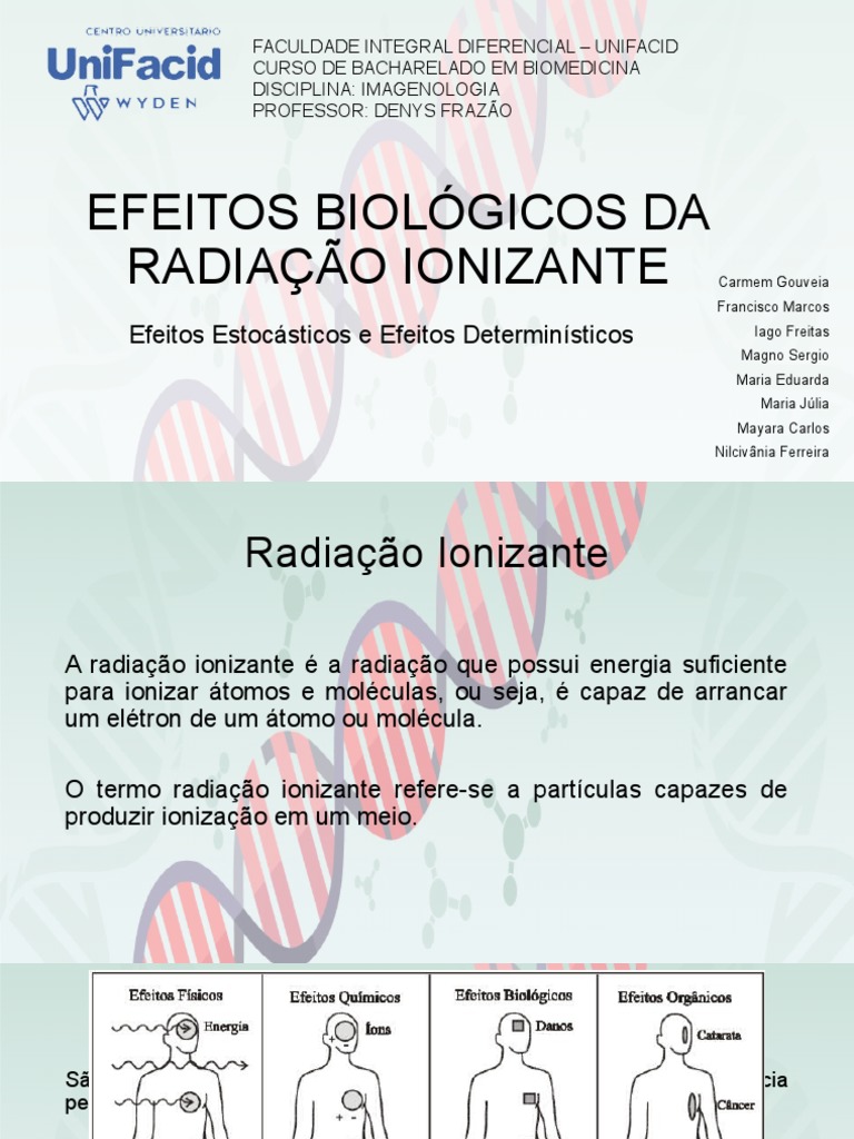 Efeitos Biológicos Da Radiação Ionizante | PDF | Radiação ionizante ...