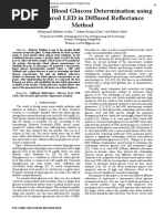 Non-Invasive Blood Glucose Determination Using Near Infrared LED in Diffused Reflectance Method