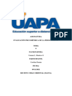 Tarea 8 de Evaluación Psicométrica de La Personalidad