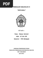 Download Makalah Kalkulus II Integral Oleh MANSUR AMRIATUL 07 241 075 by Mansur Amriatul SN61416044 doc pdf