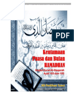 Buku Keutamaan Shaum Dan Bulan Ramadhan