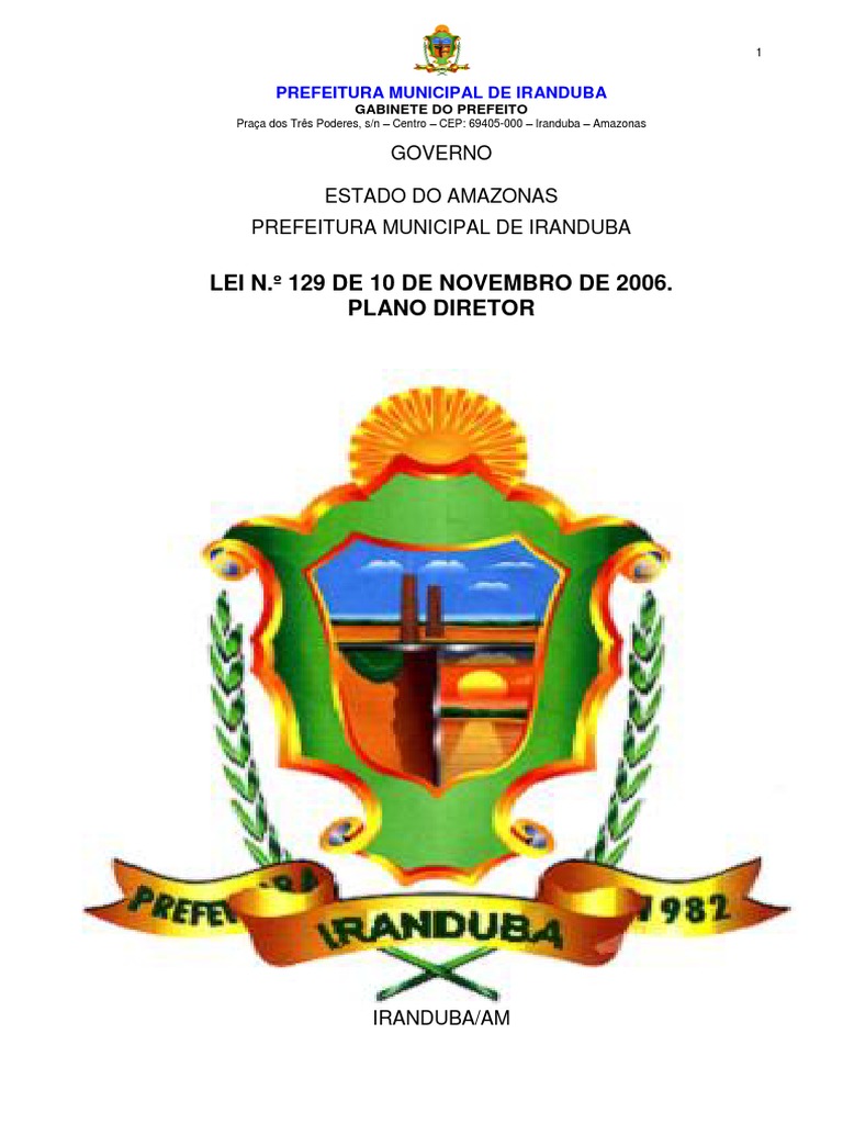 lei-n-o-129-plano-diretor-de-iranduba-pdf-economia-propriedade