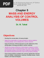 Chapter (5) - Mass and Energy Analysis of Control Volumes