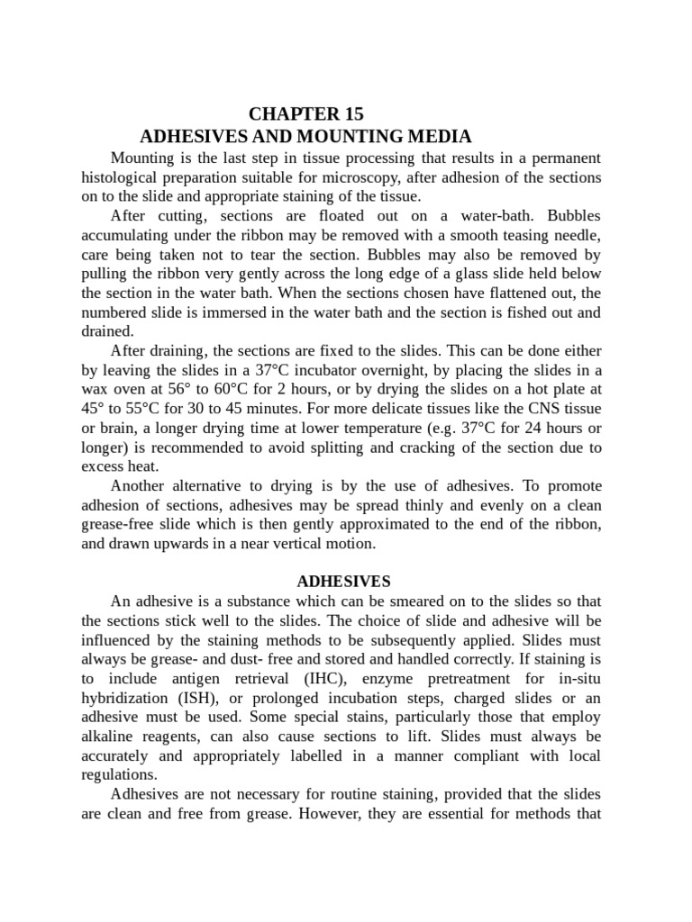 GregoriosHistopathologicTechniques (Mounting & Cytologic Techniques