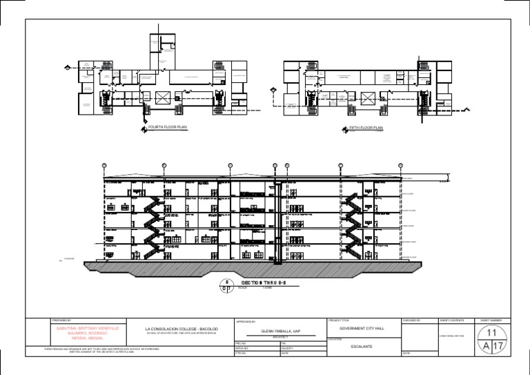 Fourth Floor Plan Fifth Floor Plan: Section Thru B-B B 0 7 | PDF ...