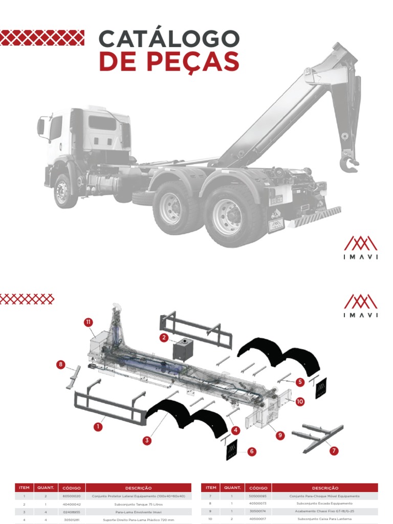 Catálogo de Peças e Componentes para Equipamentos de Gancho | PDF ...