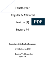 4th Lexicon Lecture 4 Phraseology