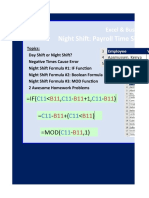 Excel Business Math Video 31 Nightshift