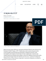 A Lição Da FGV - O Bastidor