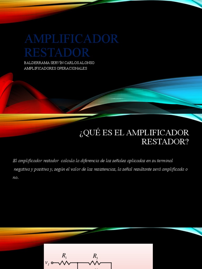 Amplificador Operacional Restador | PDF | Amplificador operacional ...