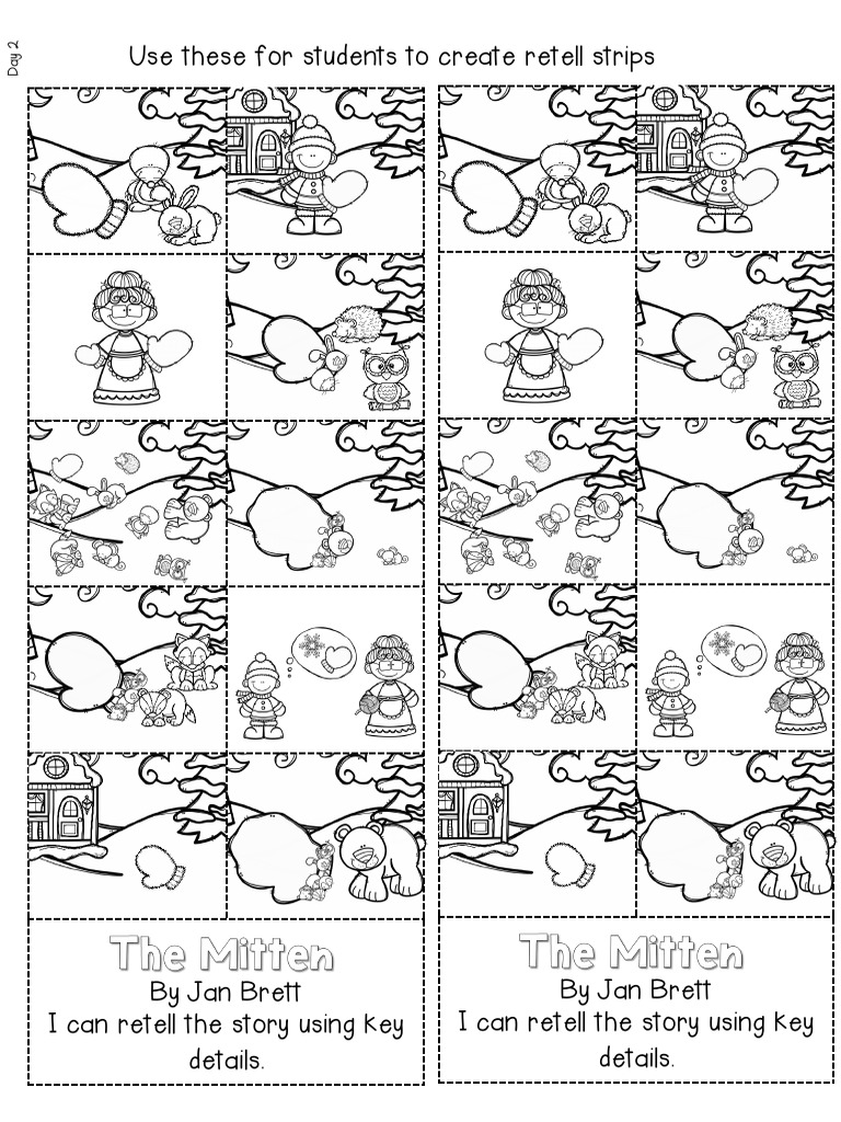 The Mitten Retell Worksheet | PDF