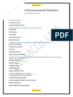 MCQ On Environmental Pollution With Answers PDF