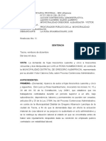 Demanda por cese laboral injustificado contra municipalidad