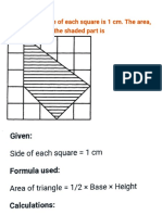 Area of Shaded Triangle Figure Calculation
