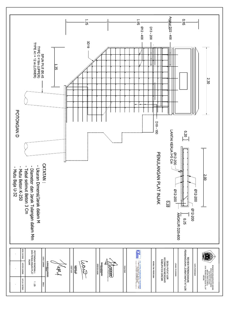 8.potongan Wingwall & Plat Injak | PDF