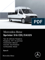 Mercedes Benz Sprinter 19+1 - Ficha Tecnica