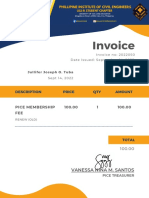 Invoice 2022050 for PICE membership renewal