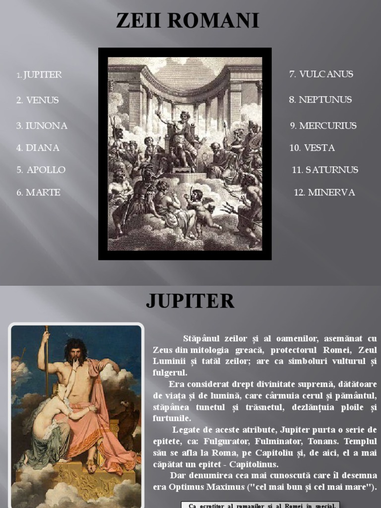 Jupiter 2. Venus 3. Iunona 4. Diana 5. Apollo 6. Marte 7. Vulcanus 8 ...