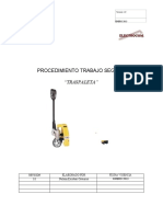 Procedimiento Trabajo Seguro Traspaleta - PDF