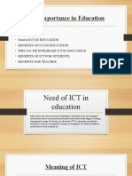ICT Importance in Education