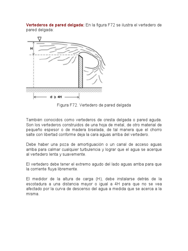 Vertedero Pared Delgada PDF