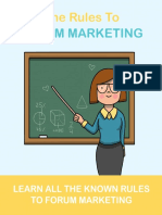 The Rules To Forum Marketing
