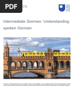 Intermediate German Understanding Spoken German Printable