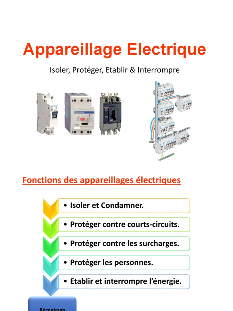Appareillage Électrique : Fonctions et Types | PDF | Électrotechnique ...