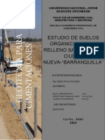 Evaluación de suelos orgánicos en rellenos sanitarios de Tacna