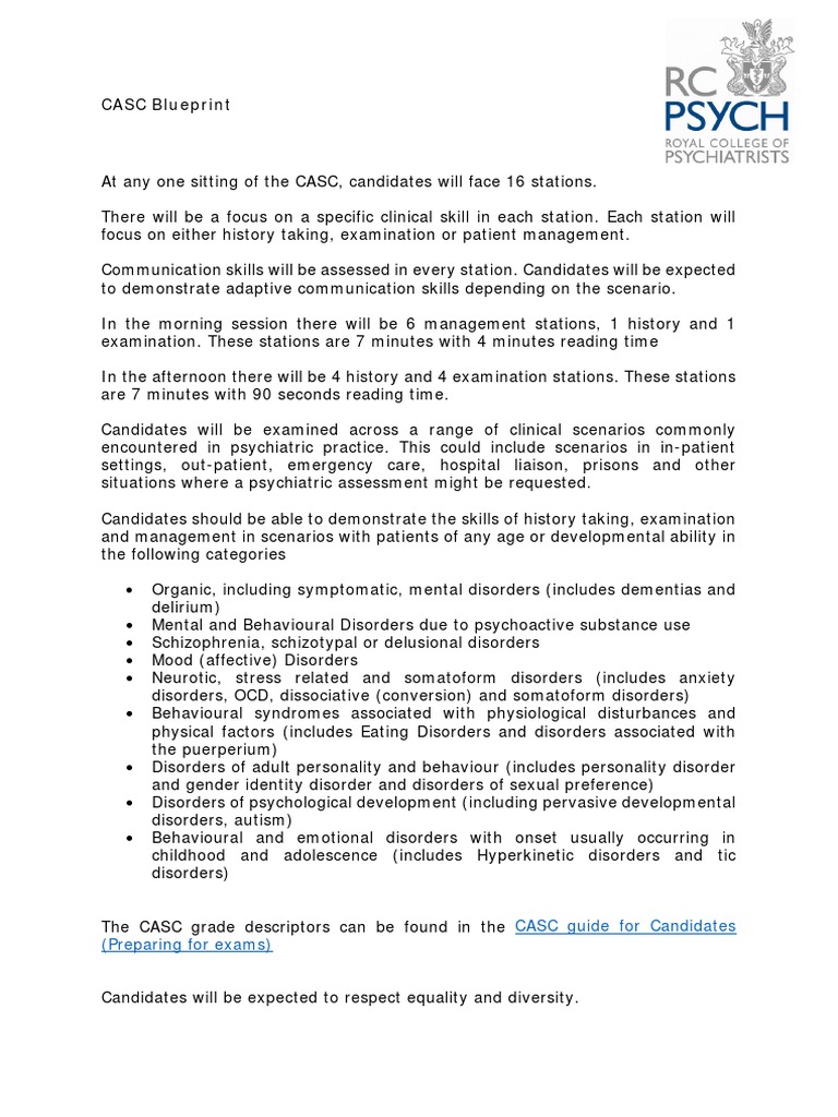 Casc Blueprint Feb19 | Download Free PDF | Mental Disorder | Psychiatry