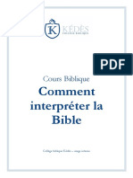Comment-interpréter-la-Bible - Cours Biblique KEDES