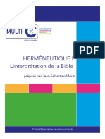 Hermeneutique - L'interprétation de La Bible - Jean Sebastien Morin