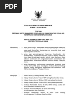 Permen PU No 9 Thn 2008 Pedoman SMK3 PU