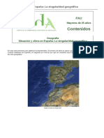 PAUGE - Tema 1.1 Situacion y Clima en Espana La Singularidad Geografica