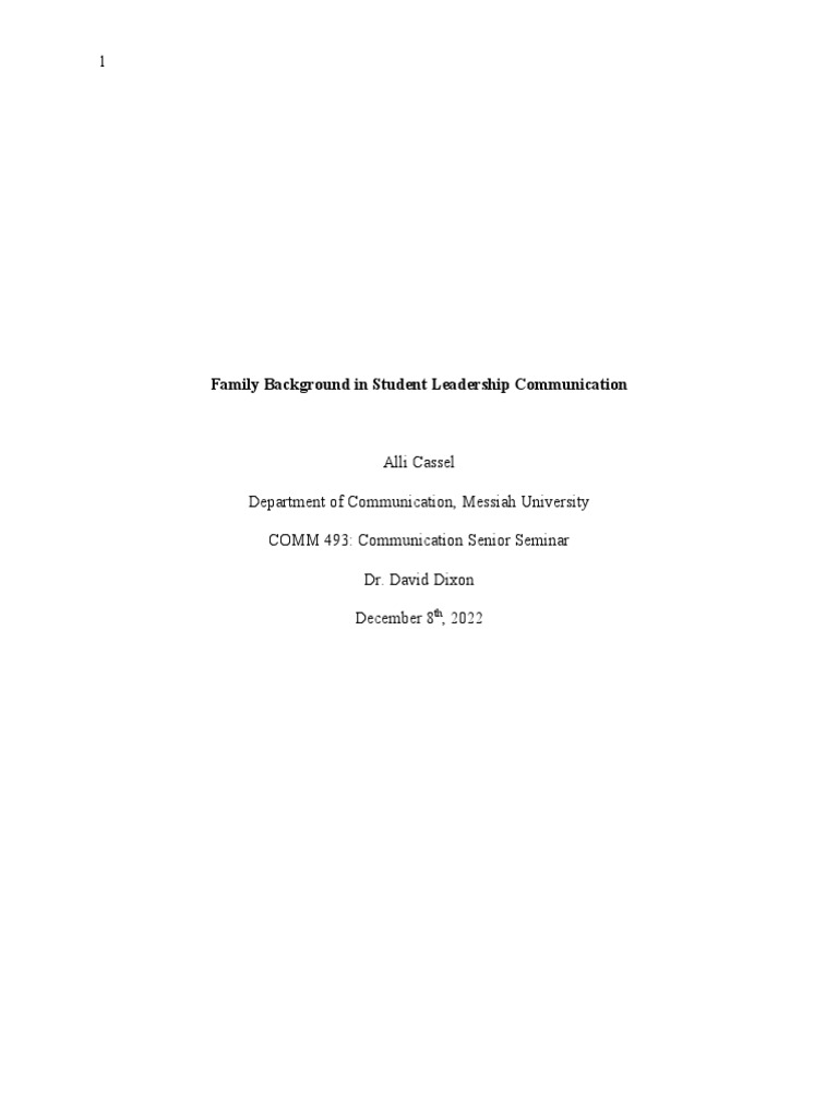 Capstone Research Format