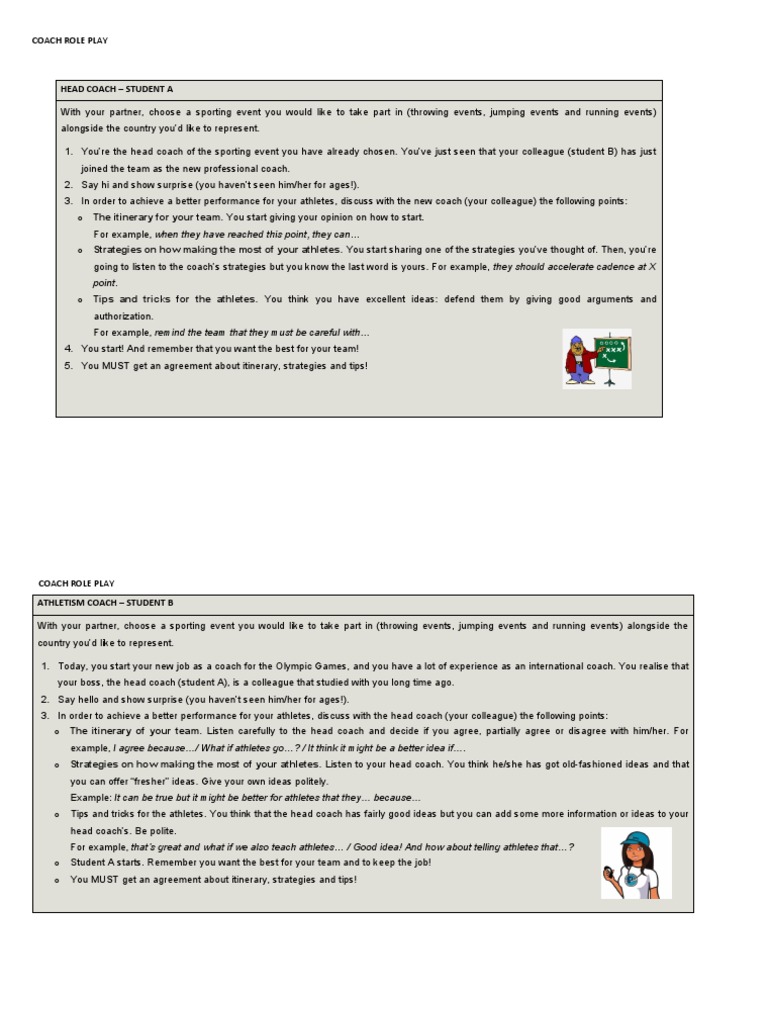 Coach Role Play | PDF