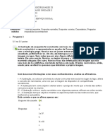 Questionário II Estudos Disciplinares XI