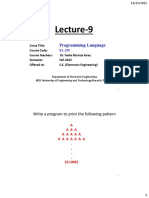 Programming Languages Lecture-9 Fall-2022