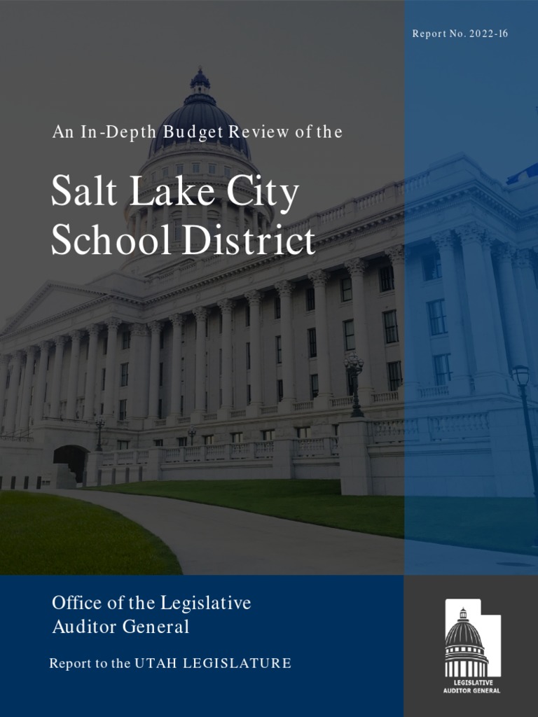 An InDepth Budget Review of The Salt Lake City School District (Report 202216) PDF Taxes