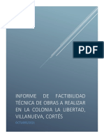 Informe de factibilidad técnica de proyectos prioritarios en La Libertad, Cortés