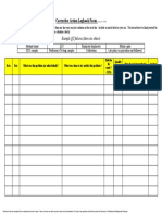 Corrective Action Logbook Form