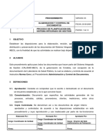 Procedimiento Version 03 Elaboracion y Control de Documentos Proceso de Planificacion Del Sistema Integrado de Gestion