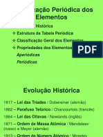 Classificação Periódica dos Elementos em