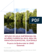 Estudio de agua subterránea en Manchón-Guamuchal